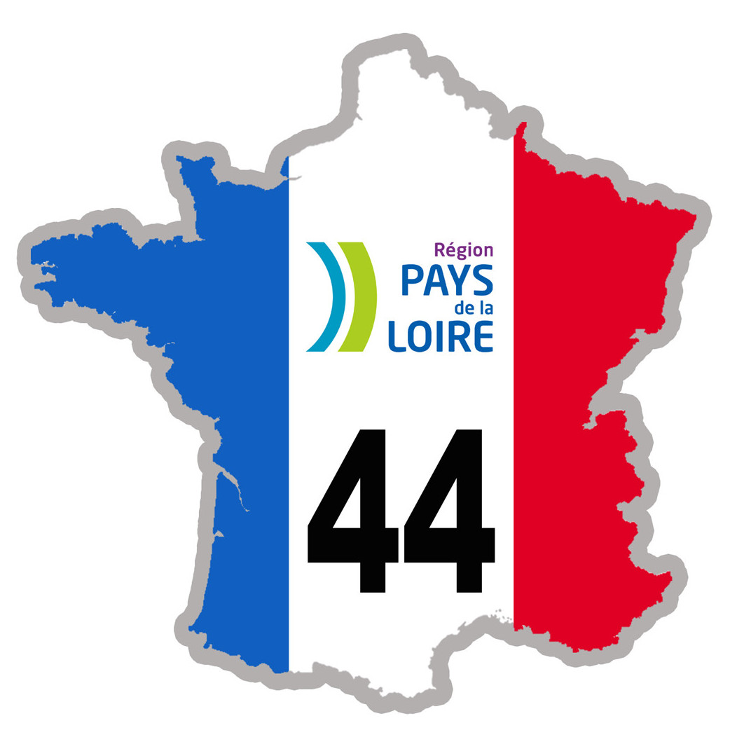 FRANCE 44 Pays de la Loire (15x15cm) - Sticker/autocollant