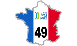 FRANCE 49 région Les Pays de la Loire (10x10cm) - Sticker/autocollant