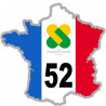 FRANCE 52 Champagne Ardenne (10x10cm) - Sticker/autocollant