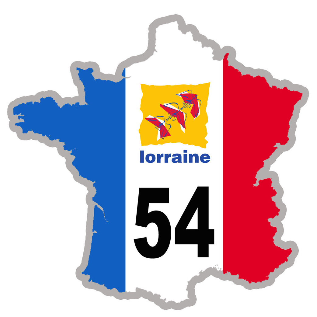 FRANCE 54 Lorraine (5x5cm) - Sticker/autocollant
