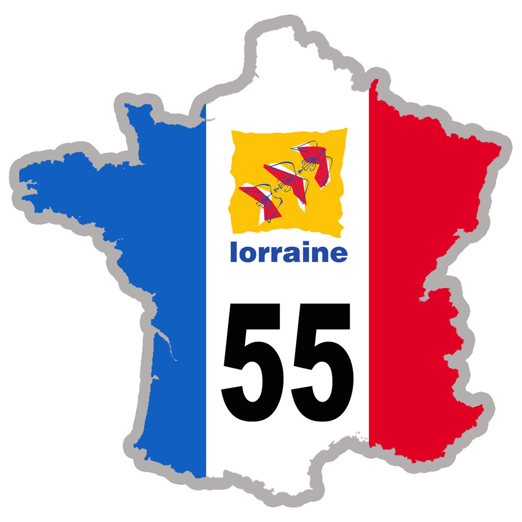 FRANCE 55 Lorraine (20x20cm) - Sticker/autocollant