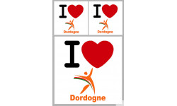 Département 24 Dordogne (1 fois 10cm et 2 fois 5cm) - Sticker/autocollant