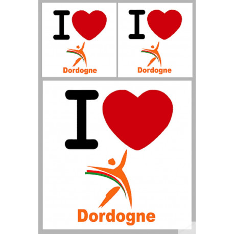Dordogne (1 fois 10cm et 2 fois 5cm) - Sticker/autocollant Dordogne (1 fois 10cm et 2 fois 5cm) - Sticker/autocollant
