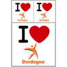 Dordogne (1 fois 10cm et 2 fois 5cm) - Sticker/autocollant