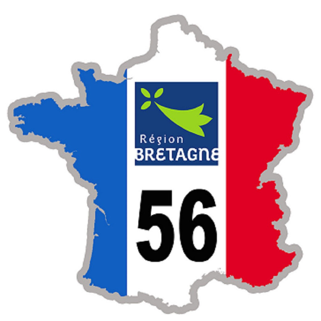 FRANCE 56 Région Bretagne (10x10cm) - Sticker/autocollant