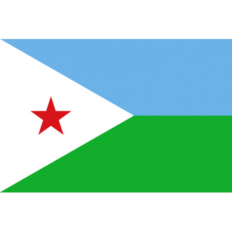 Drapeau Djibouti (15x10cm) - Sticker/autocollant