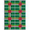 Drapeau la Dominique (8 stickers 9.5x6.3cm) - Sticker/autocollant