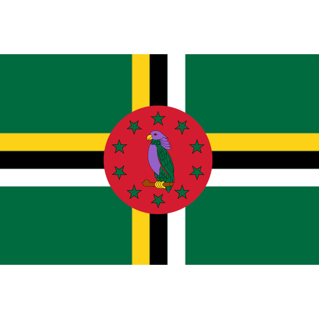 Drapeau la Dominique (15x10cm) - Sticker/autocollant