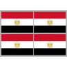 Drapeau Egypte (4 stickers 9.5x6.3cm) - Sticker/autocollant