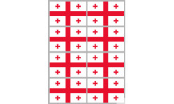 Drapeau Georgie (8 stickers 9.5x6.3cm) - Sticker/autocollant