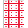 Drapeau Georgie (8 stickers 9.5x6.3cm) - Sticker/autocollant