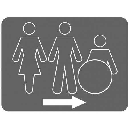 WC, toilette pour tous (20x15cm) - Sticker/autocollant