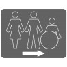 WC, toilette pour tous (20x15cm) - Sticker/autocollant