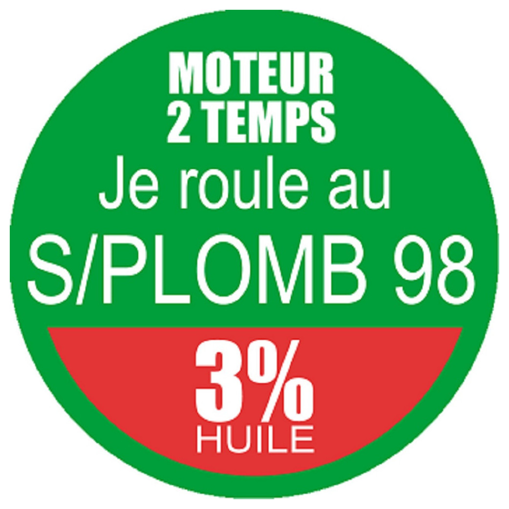 SANS PLOMB 98 - mélange 3 de 5cm - Sticker/autocollant