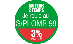 SANS PLOMB 98 - mélange 3 de 5cm - Sticker/autocollant
