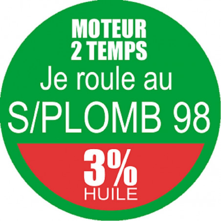 SANS PLOMB 98 - mélange 3 de 5cm - Sticker/autocollant