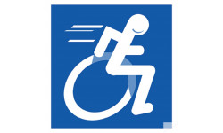 handisport Sport adapté fauteuil - 10cm - Sticker/autocollant