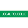 LOCAL POUBELLE VERT - 15x3.5cm - Sticker/autocollant