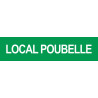 LOCAL POUBELLE VERT - 15x3.5cm - Sticker/autocollant