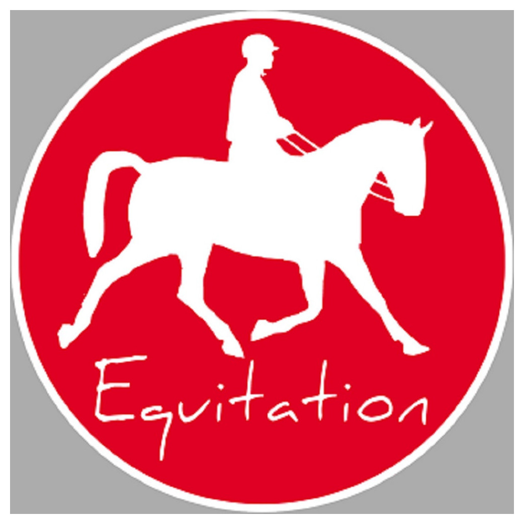 Équitation - 20cm - Sticker/autocollant