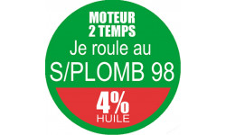 SANS PLOMB 98 - mélange 4 de 5cm - Sticker/autocollant