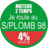 SANS PLOMB 98 - mélange 4 de 5cm - Sticker/autocollant