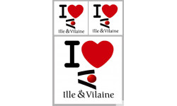 Département 35 d'Ille et Vilaine (1fois 10cm / 2 fois 5cm) - Sticker/autocollant