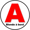 A Blonde à Bord (15x15cm) - Sticker/autocollant
