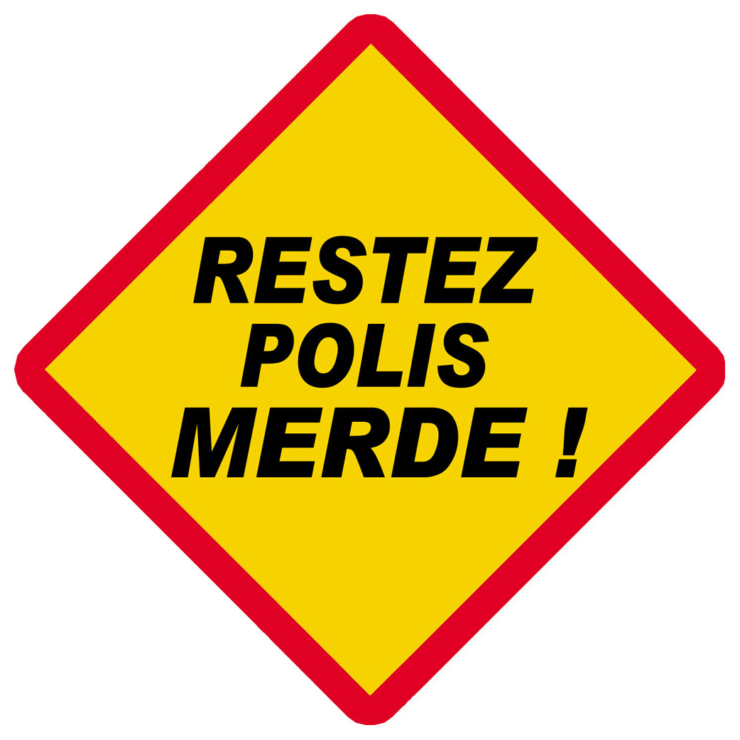 RESTEZ POLIS MERDE ! ( 15x15cm) - Sticker/autocollant