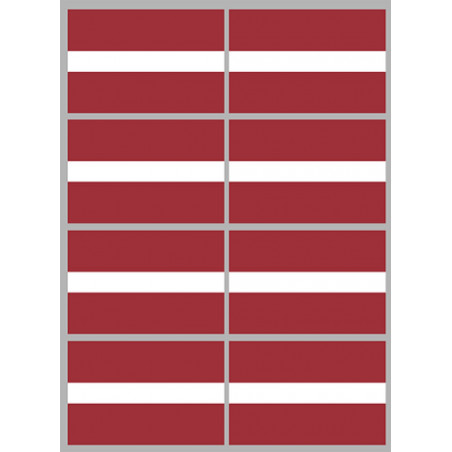 Drapeau Lettonie (8 fois 9,5x6.3cm) - Sticker/autocollant