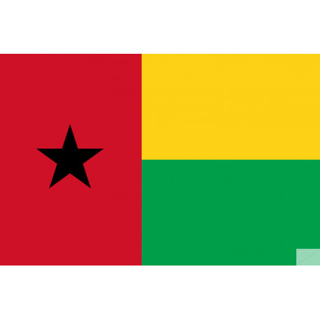 Drapeau Guinée Bissau (5x3.3cm) - Sticker/autocollant Drapeau Guinée Bissau (5x3.3cm) - Sticker/autocollant