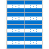 Drapeau Honduras - (8 stickers 9.5x6.3cm) - Sticker/autocollant