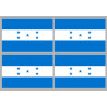 Drapeau Honduras - (4 stickers 9.5x6.3cm) - Sticker/autocollant