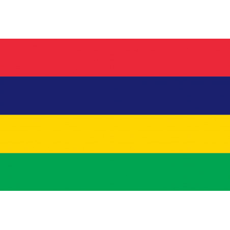 Drapeau îles Maurice (15x10cm) - Sticker/autocollant