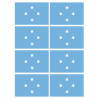 Drapeau Micronésie (8 fois 9.5x6.3cm) - Sticker/autocollant