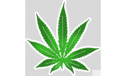 Feuille de cannabis (20x20cm) - Sticker/autocollant