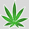 Feuille de cannabis (5x5cm) - Sticker/autocollant