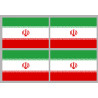 Drapeau Iran (4 fois 9.5x6.3cm) - Sticker/autocollant