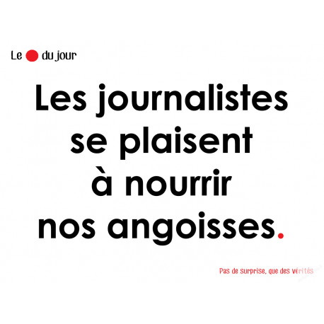 Les journalistes se plaisent à nourrir nos angoisses (20x15cm) - Sticker/autocollant