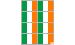 Drapeau Irlande (8 fois 9.5x6.3cm) - Sticker/autocollant