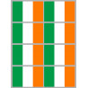 Drapeau Irlande (8 fois 9.5x6.3cm) - Sticker/autocollant