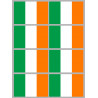 Drapeau Irlande (8 fois 9.5x6.3cm) - Sticker/autocollant