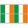 Drapeau Irlande (4 fois 9.5x6.3cm) - Sticker/autocollant