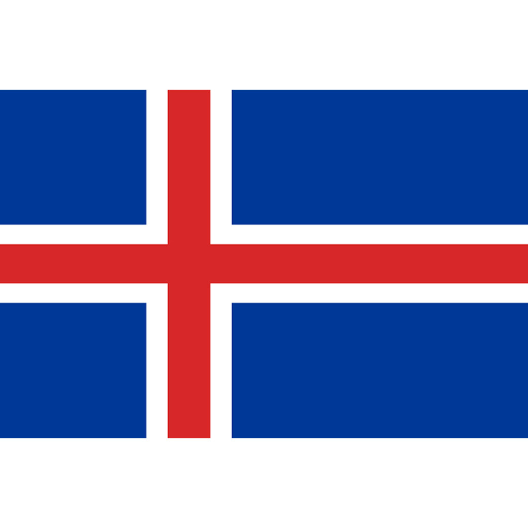 Drapeau Islande (15x10cm) - Sticker/autocollant