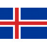 Drapeau Islande (5x3.3cm) - Sticker/autocollant