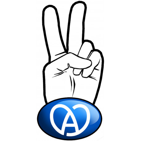 salut de motards alsaciens - 15x7,2cm - Sticker/autocollant