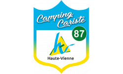 blason camping cariste Haute Vienne 87 - 15x11.2cm - Sticker/autocollant