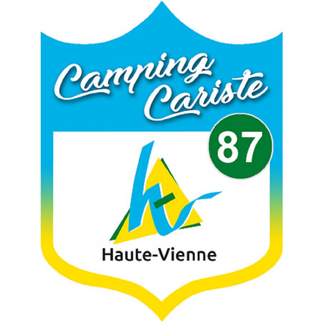 blason camping cariste Haute Vienne 87 - 15x11.2cm - Sticker/autocollant