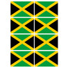 Drapeau Jamaïque (8 fois 9.5x6.3cm) - Sticker/autocollant