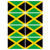 Drapeau Jamaïque (8 fois 9.5x6.3cm) - Sticker/autocollant